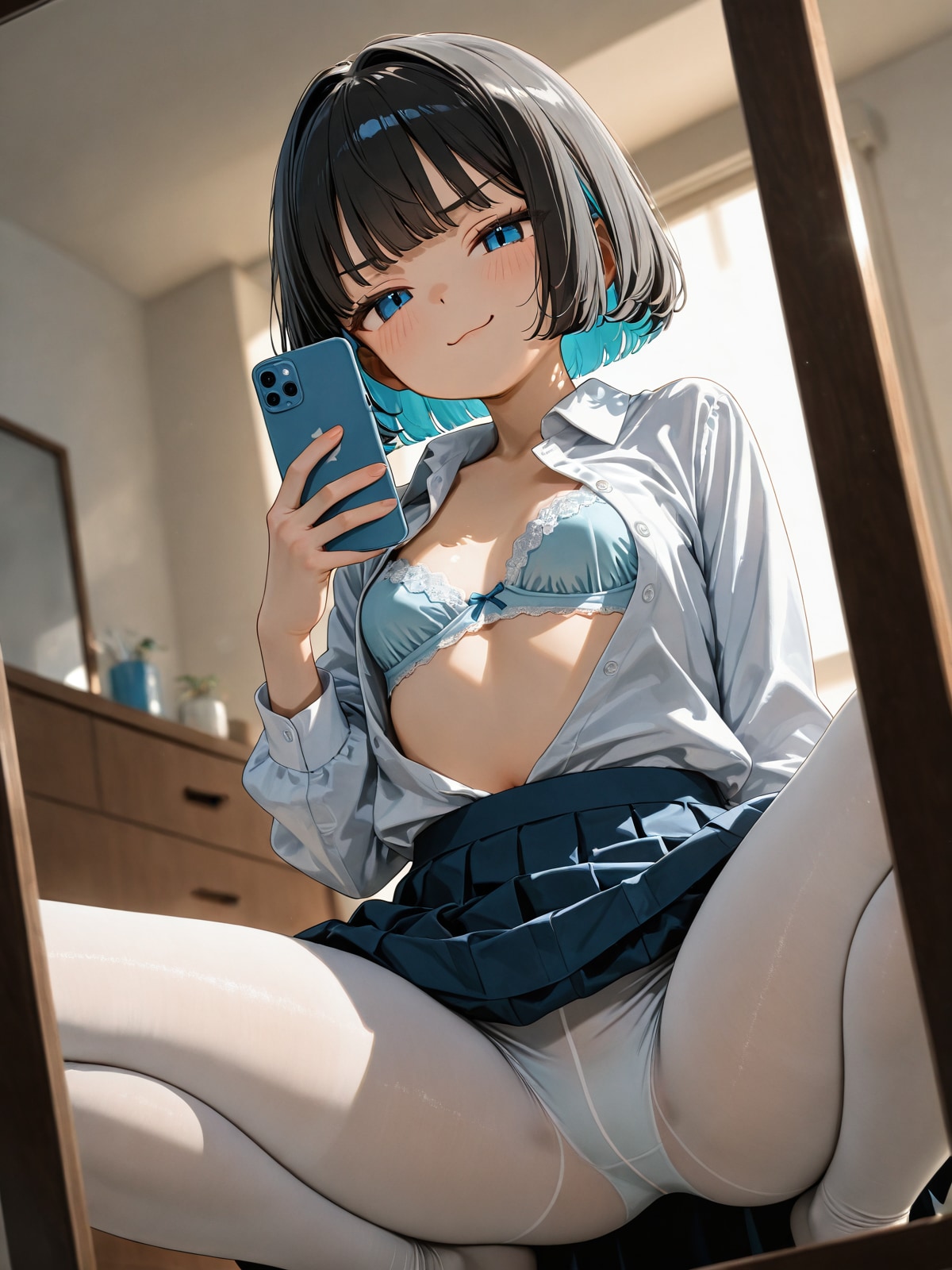 白タイツ自撮り