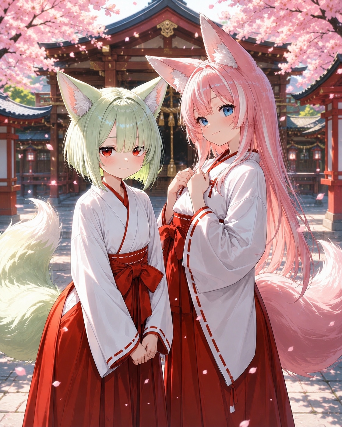 神社のお稲荷さんと言えば二体一対ですよね( * ॑꒳ ॑*)