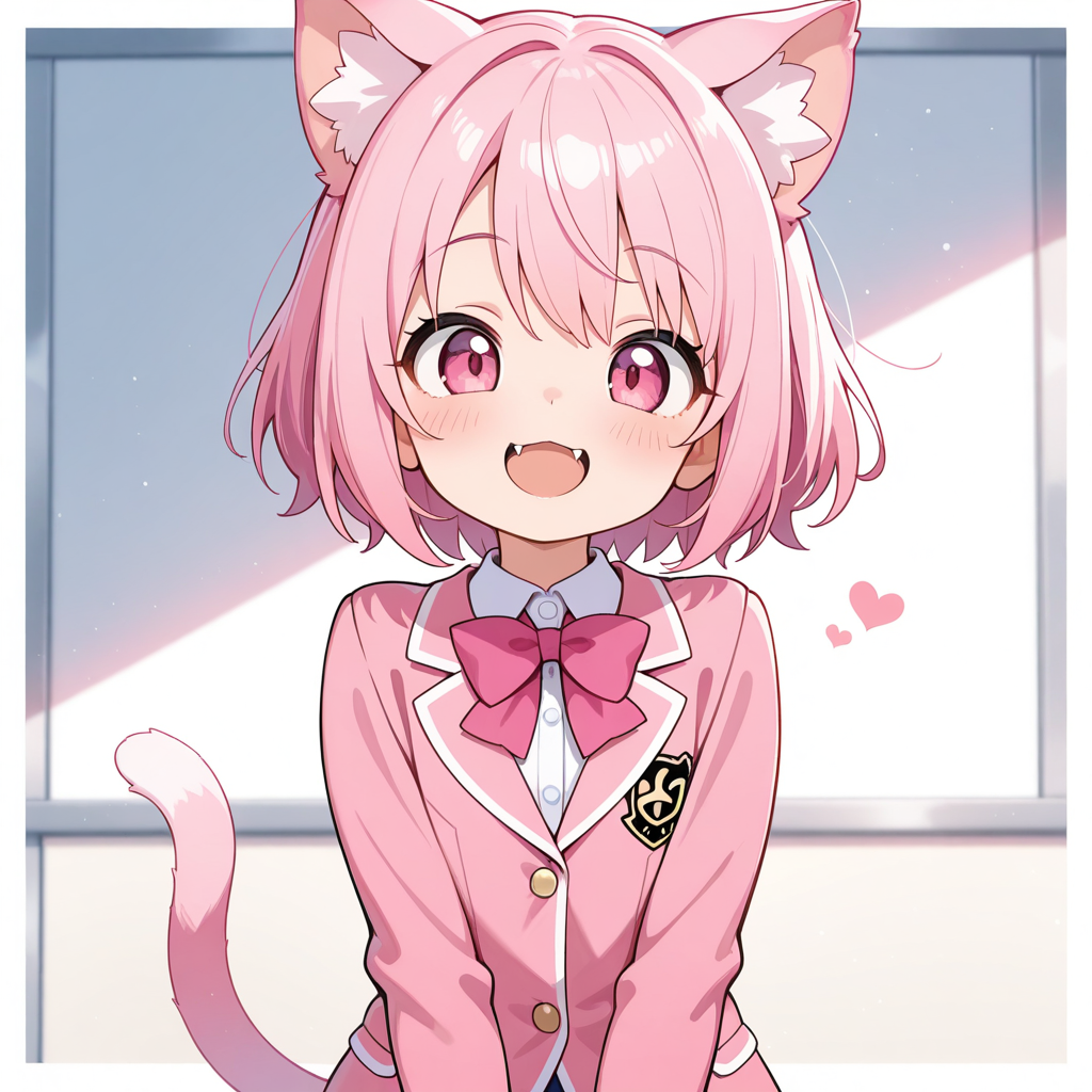 ピンクちゃん、お祝いありがとうにゃん♡