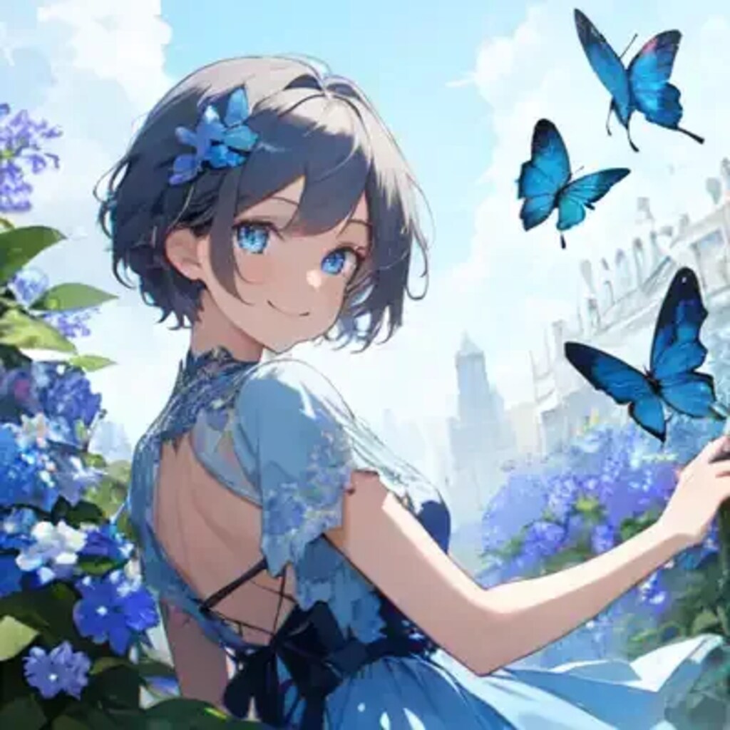 青蝶に愛されし娘