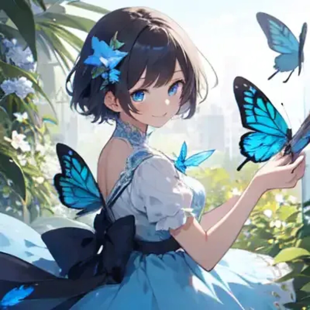 青蝶に愛されし娘