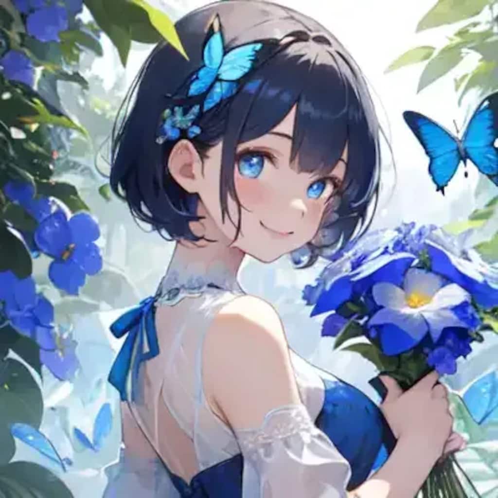 青蝶に愛されし娘