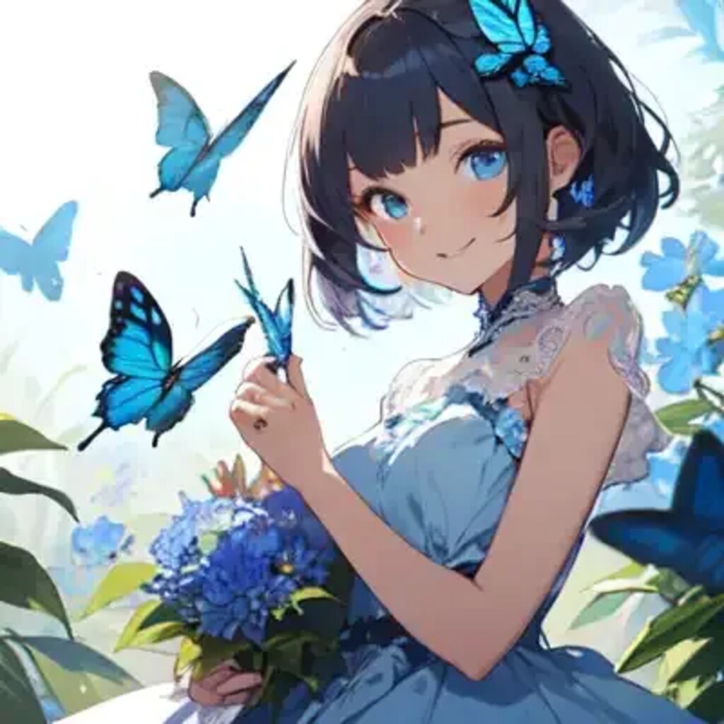 青蝶に愛されし娘