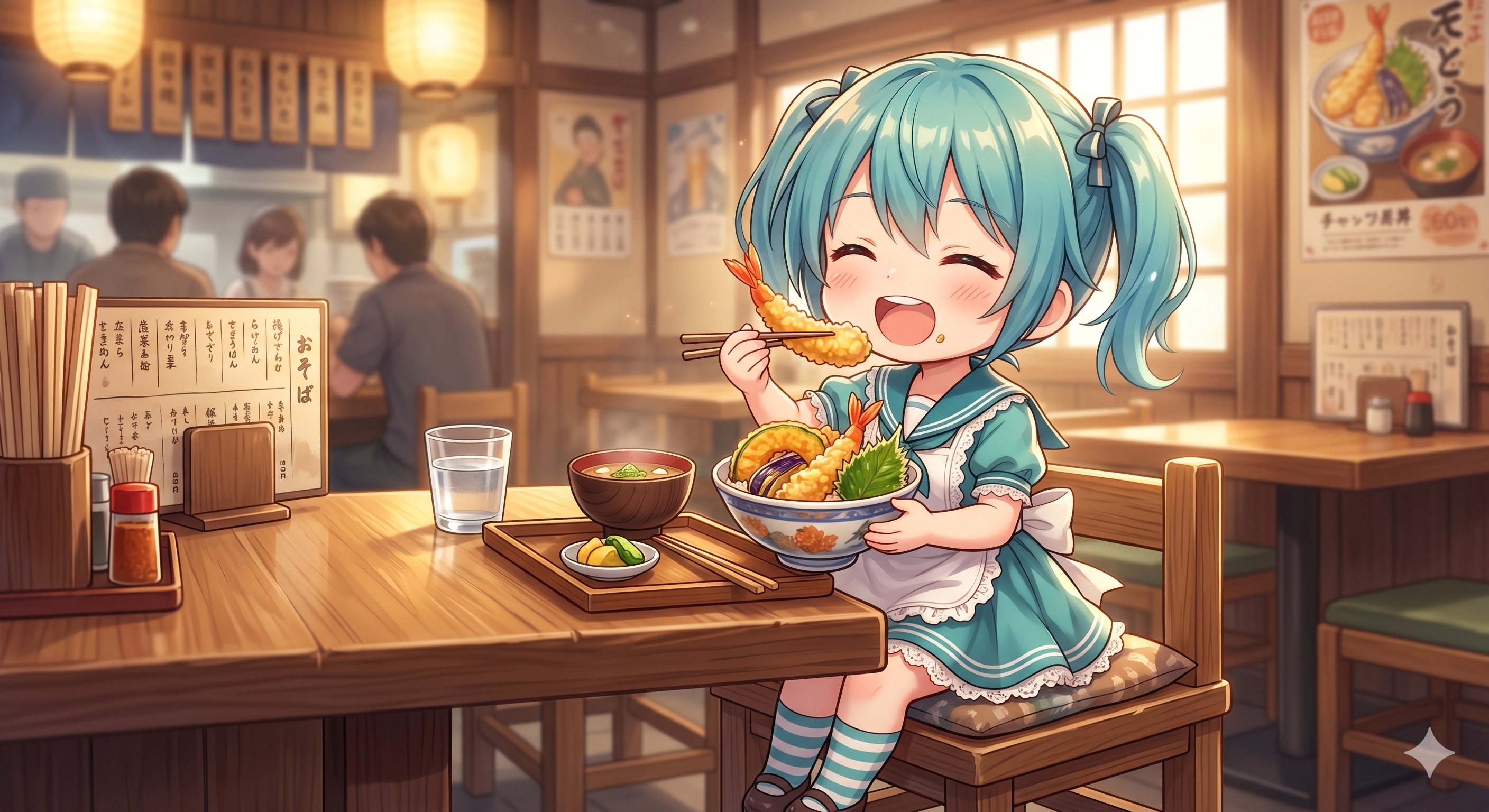 今日のお昼は天丼です | の人気AIイラスト・グラビア