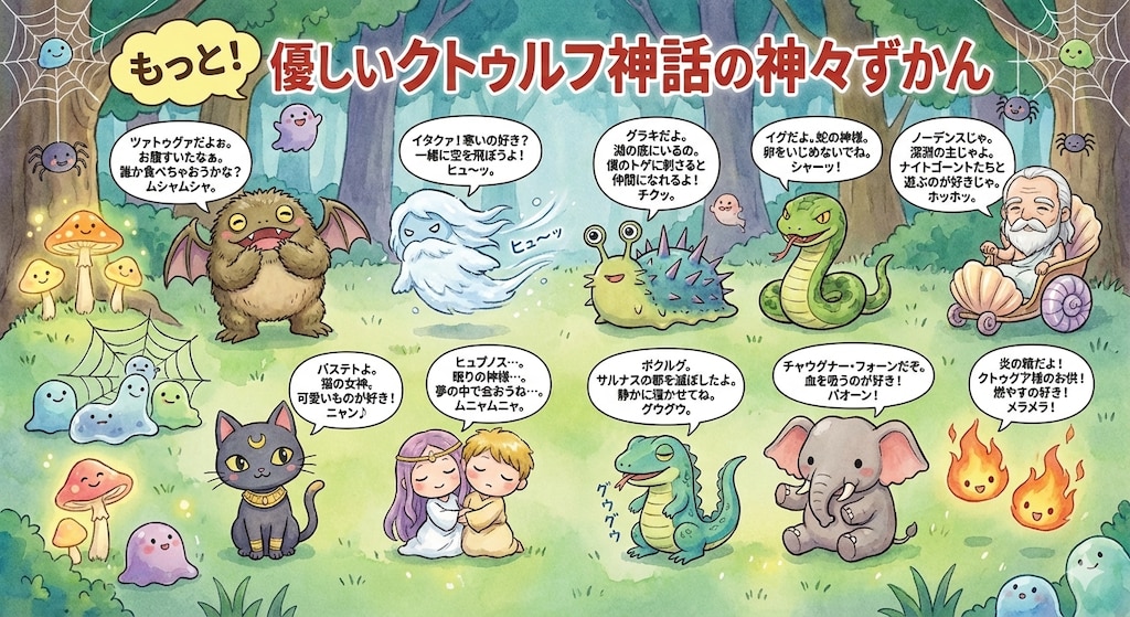 キッズが見ても挿絵が恐くない♪クトゥルフ神話の神々ずかん♪