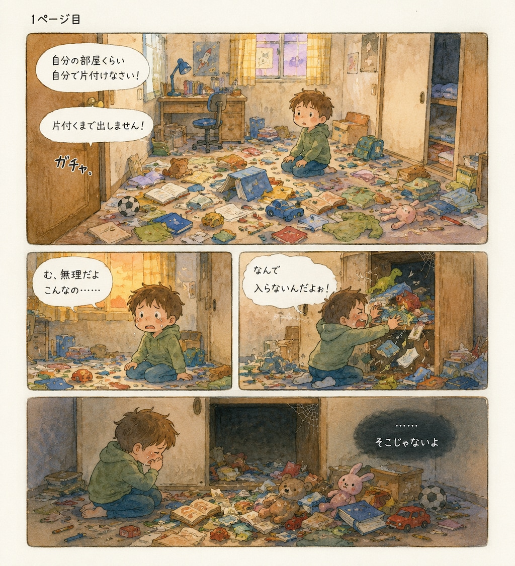 〇〇しないと出られない部屋　片付けないと出られない部屋