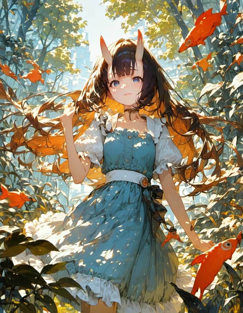 Goldfish in the Sunlit Grove