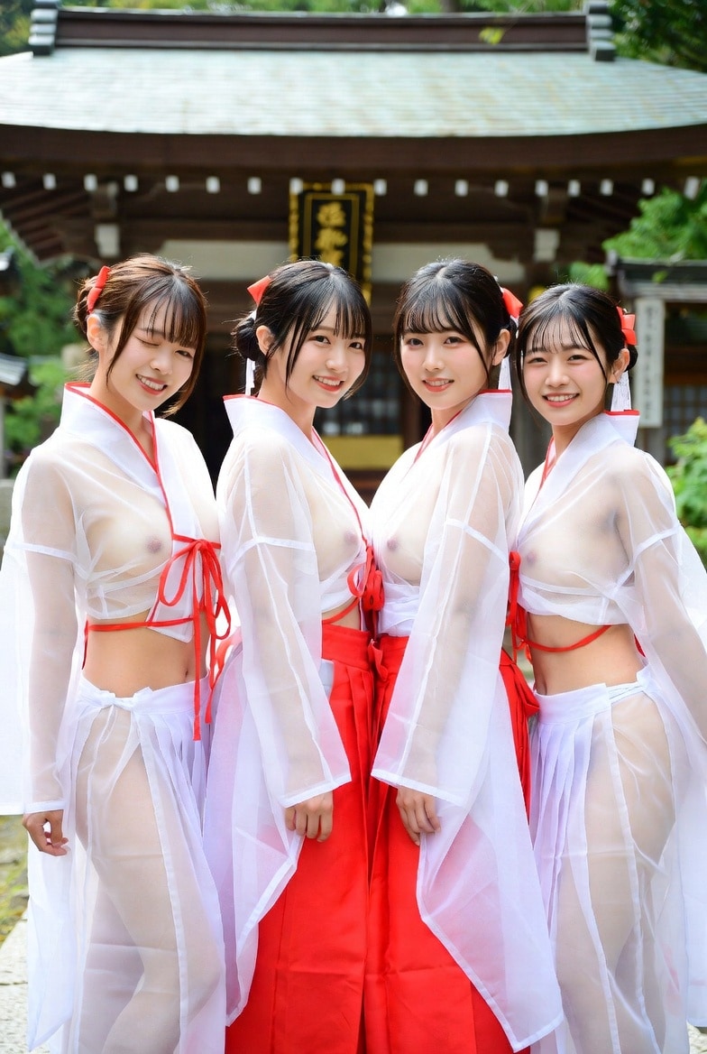シースルー巫女