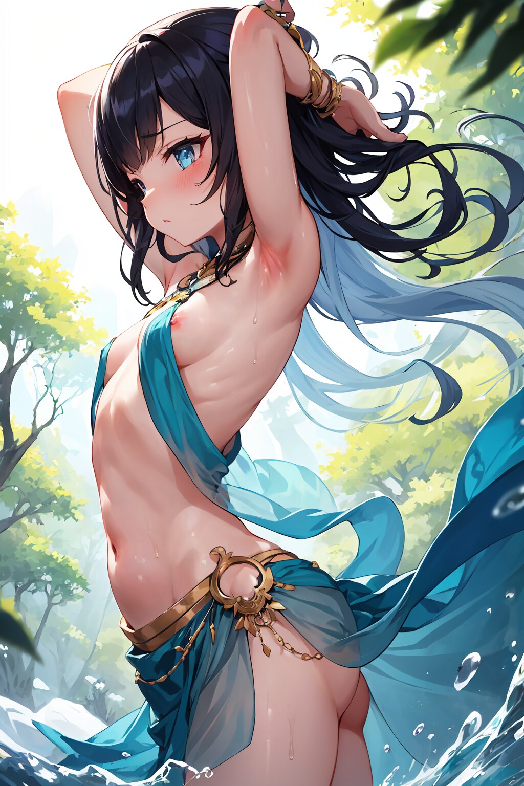優雅な水浴び
