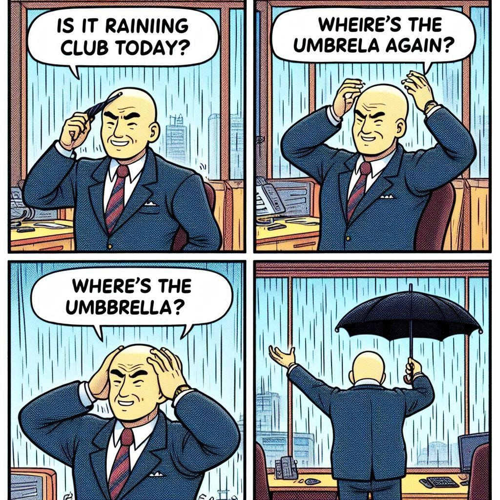 Dalleでハゲ部長漫画