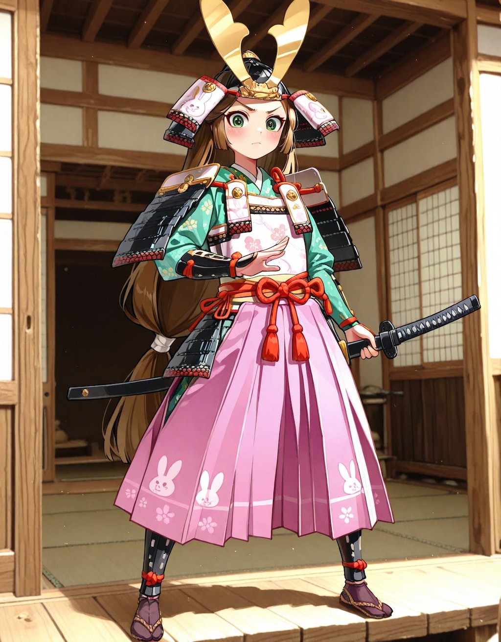 兎佐美々駿河守定行出陣之図（うさみみするがのかみさだゆきしゅつじんのず）