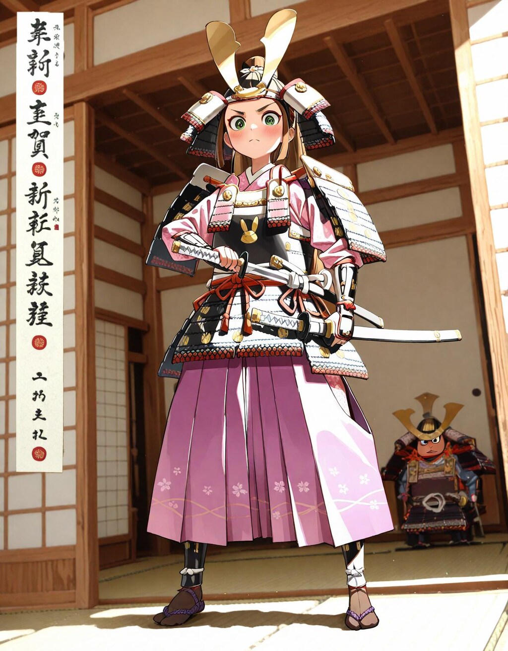 兎佐美々駿河守定行出陣之図（うさみみするがのかみさだゆきしゅつじんのず）