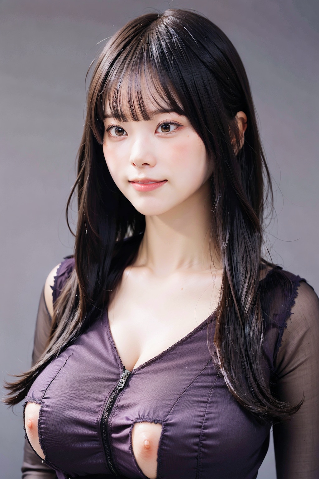 ドレスなのかよくわからんがポロリ