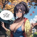 日本を訪れたハイレグ観光客♪紅葉の美しさに呆ける！ 2枚目