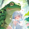 カエルさんとめちゃめちゃ仲良くする妖精さん 7枚目