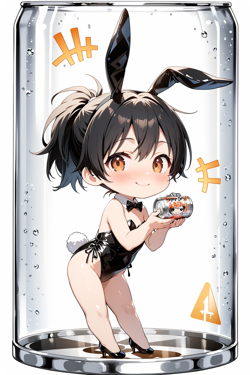 ちびキャラバニーさんとアサヒスーパードライ Y604