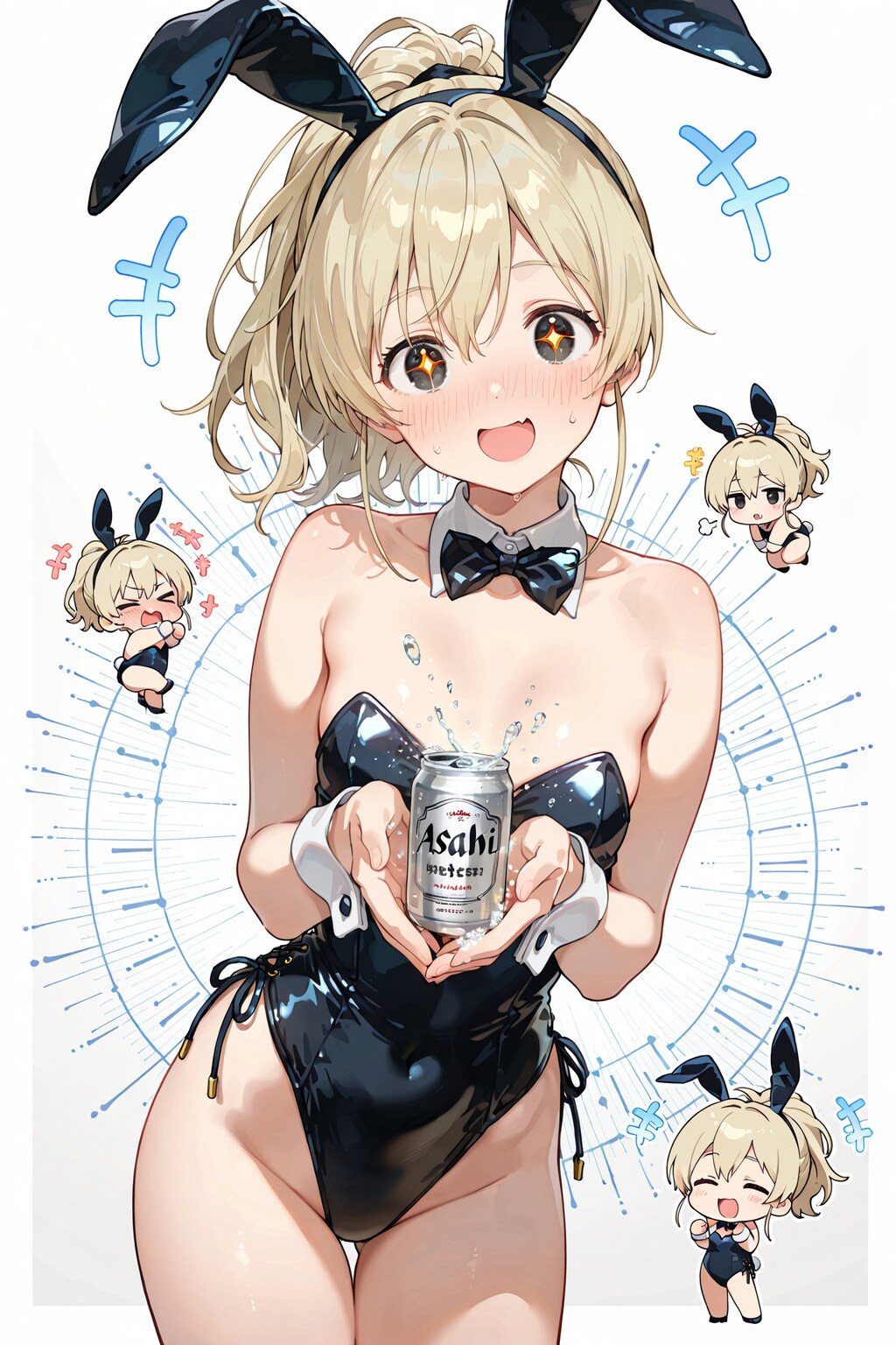 ちびキャラバニーさんとアサヒスーパードライ Y604