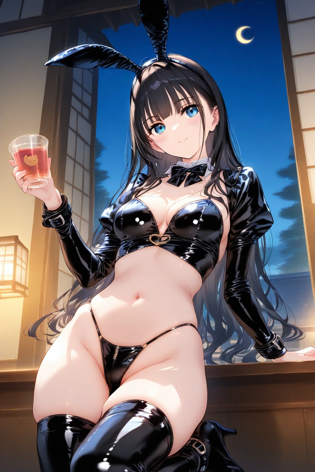 逆バニーの葵さんと三日月