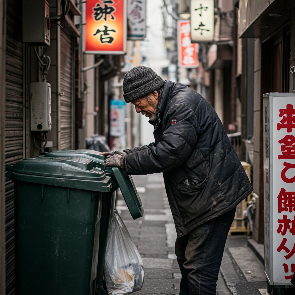 ホームレスのおじさん。