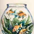watercolor : goldfish 11枚目