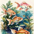 watercolor : goldfish 10枚目