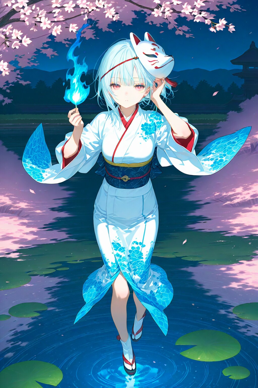 狐巫女の舞 | の人気AIイラスト・グラビア