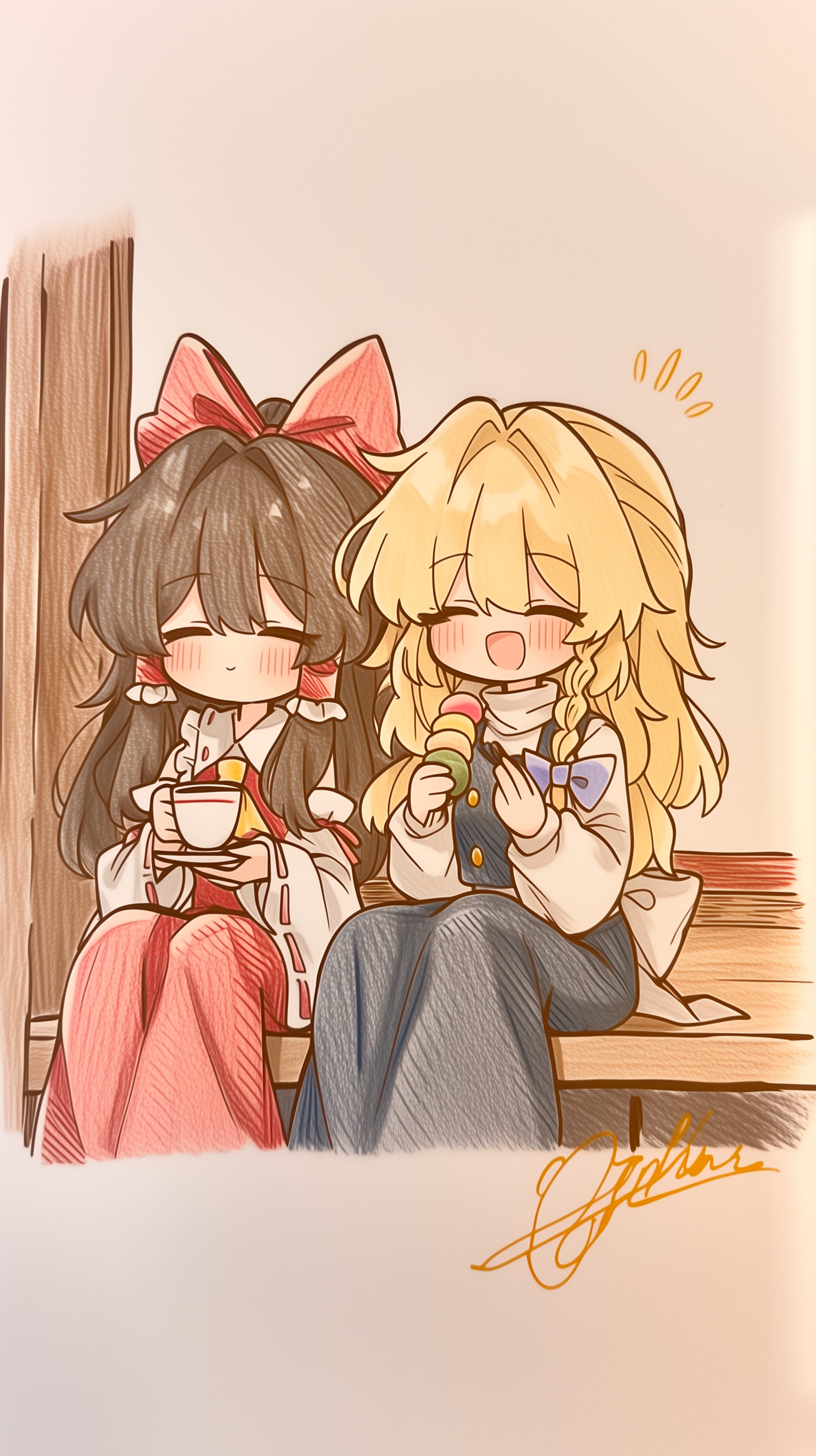 霊夢　魔理沙 | の人気AIイラスト・グラビア