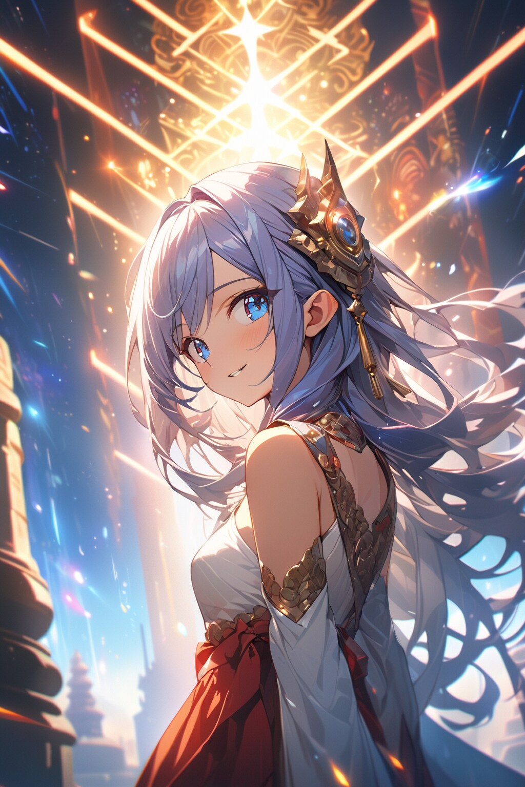 微笑むエルフの少女　２