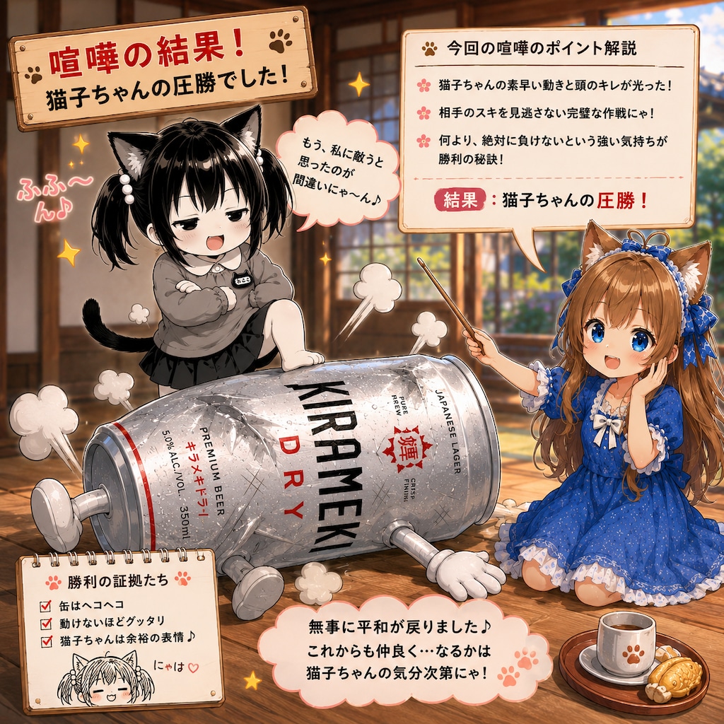 猫子ちゃんと喧嘩しました