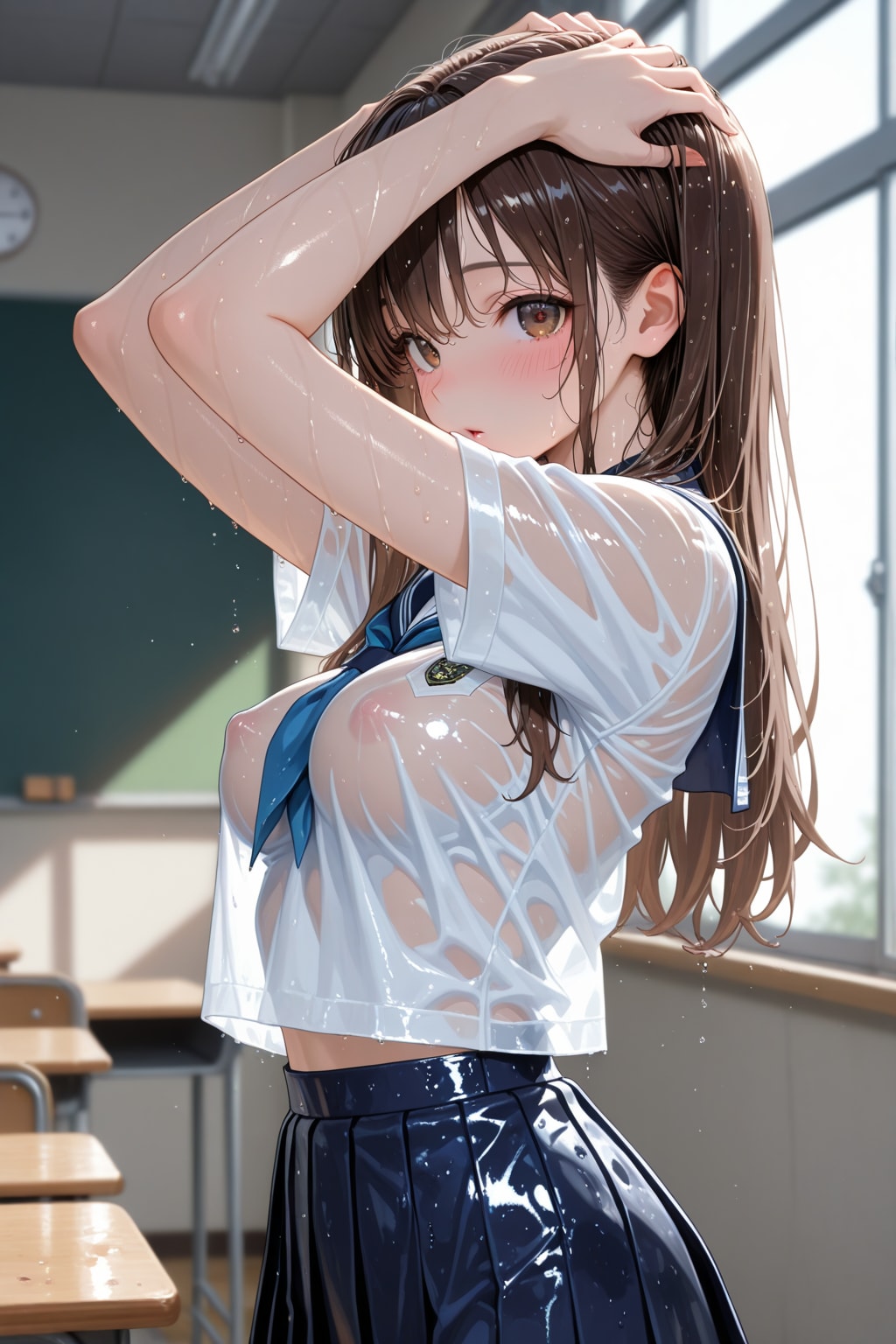 朝から豪雨