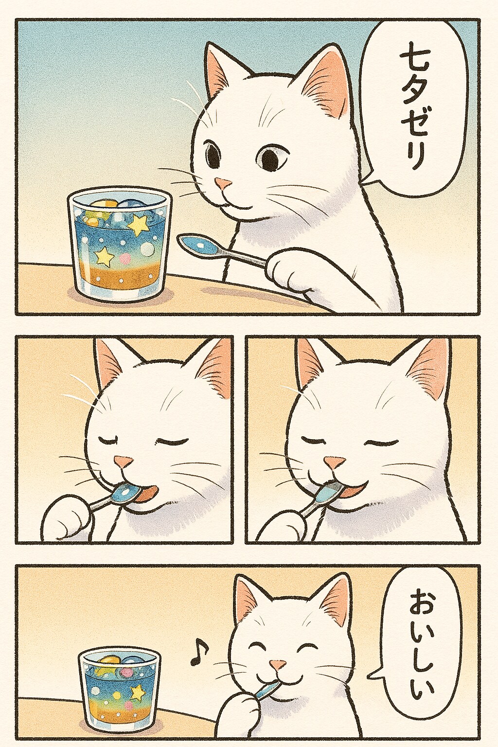 ただのねこと七夕ゼリー
