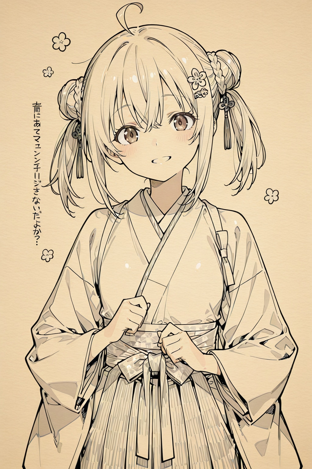 日本画で描く「沖縄のしまんちゅのいなぐんぐゎ」