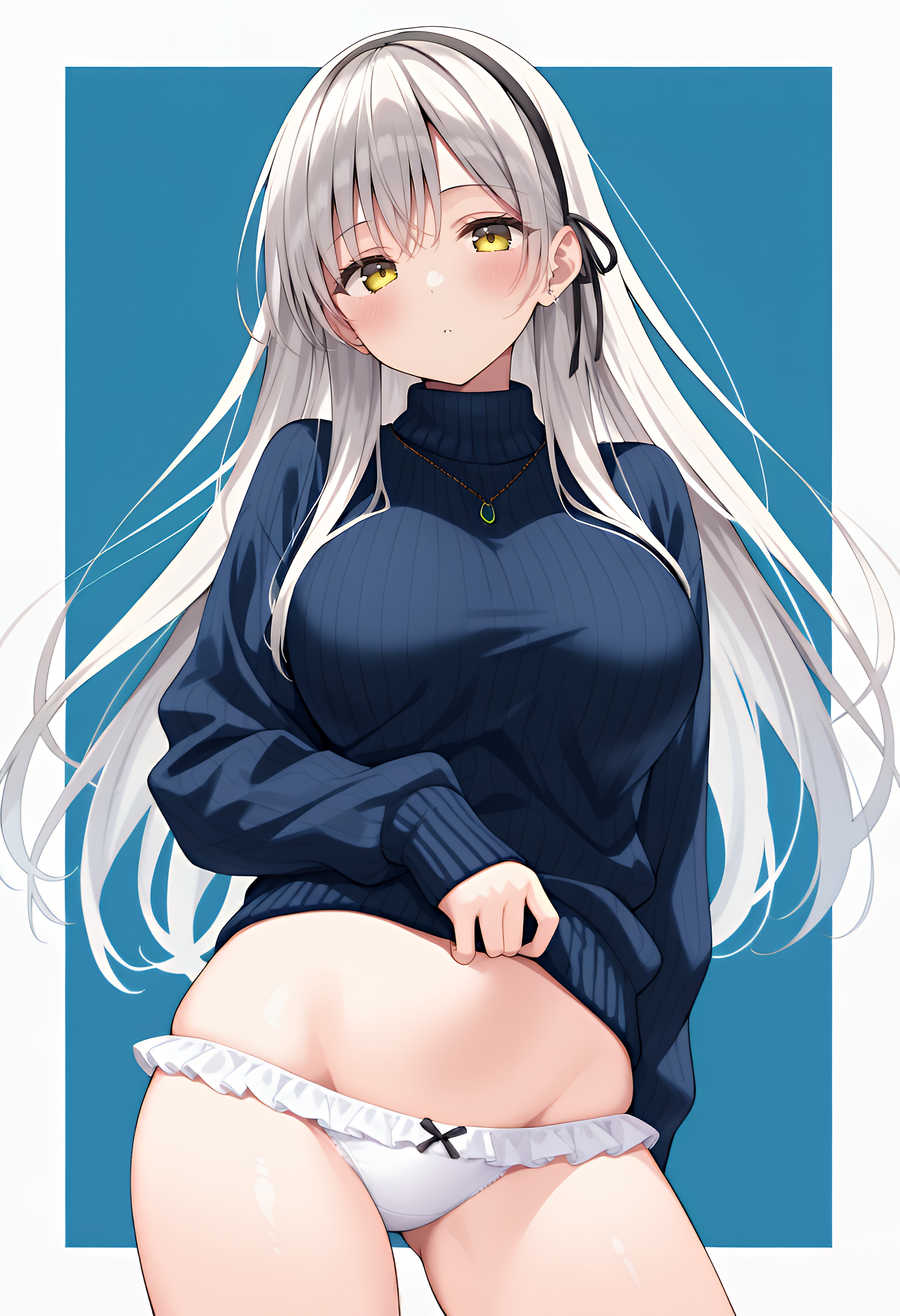 セーターにローレグ