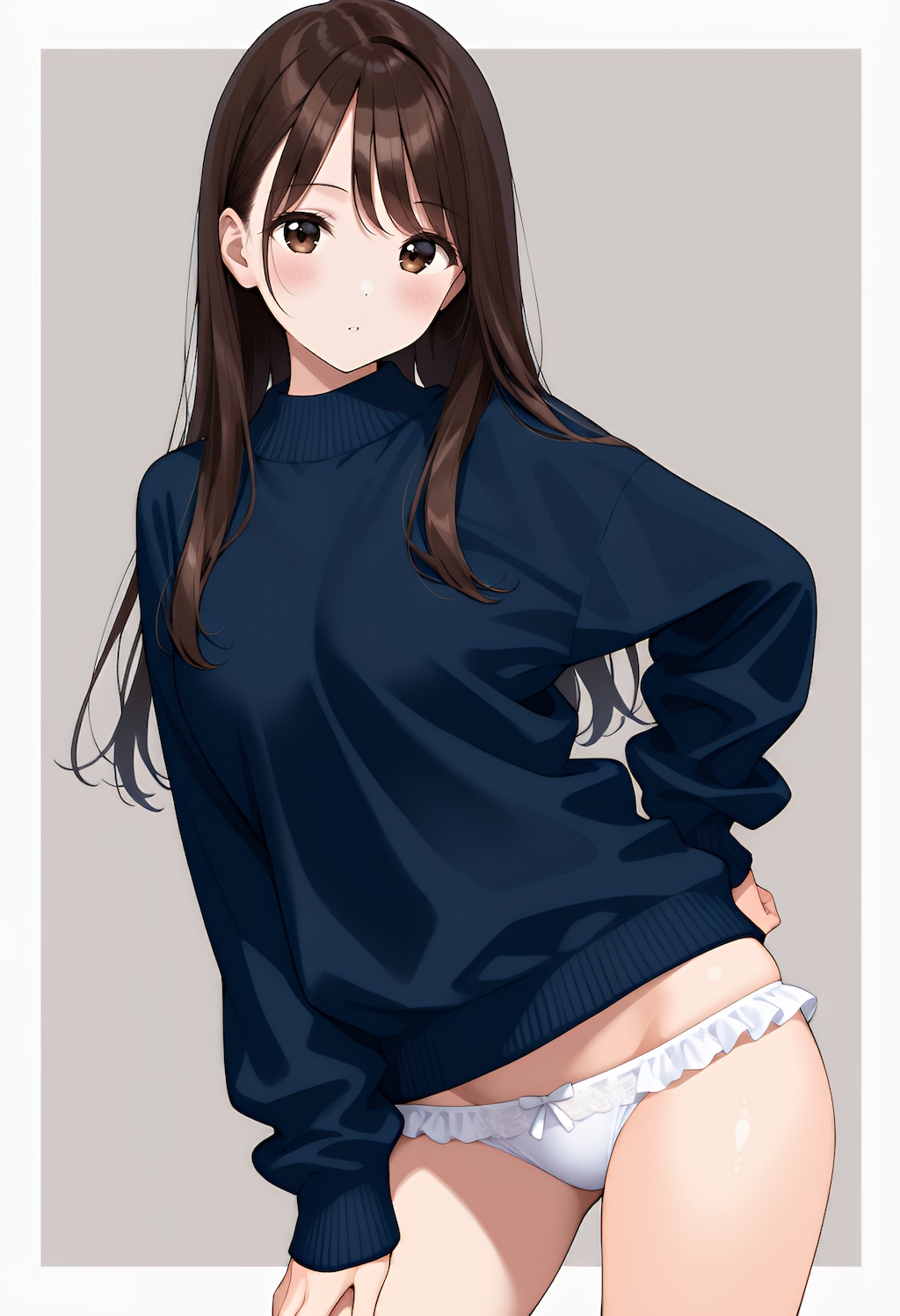 セーターにローレグ