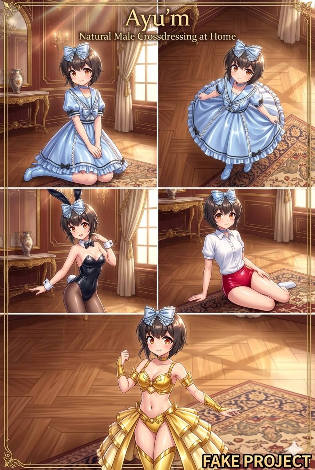 自宅でナチュラルに女装する男子　あゆむ