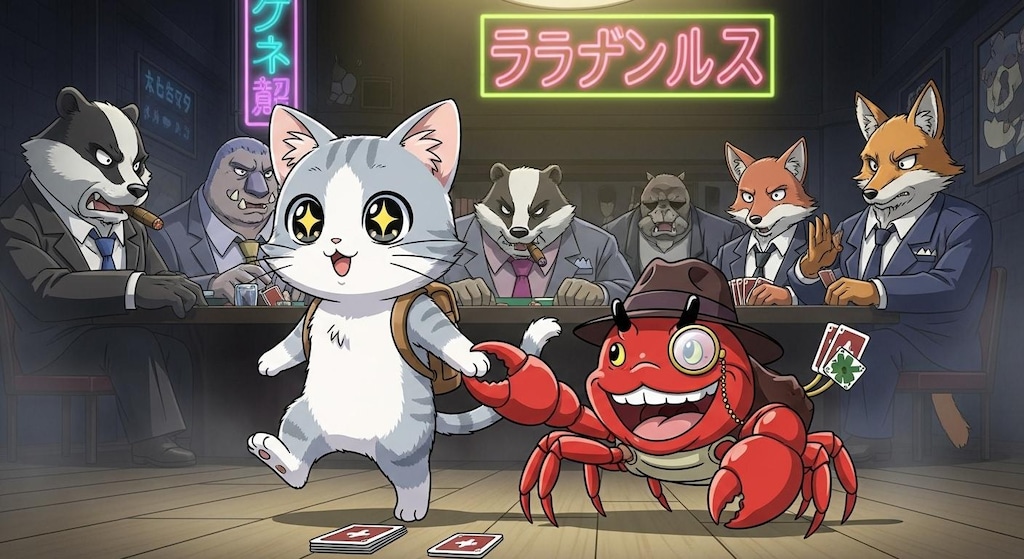 かにとでかけるんだな