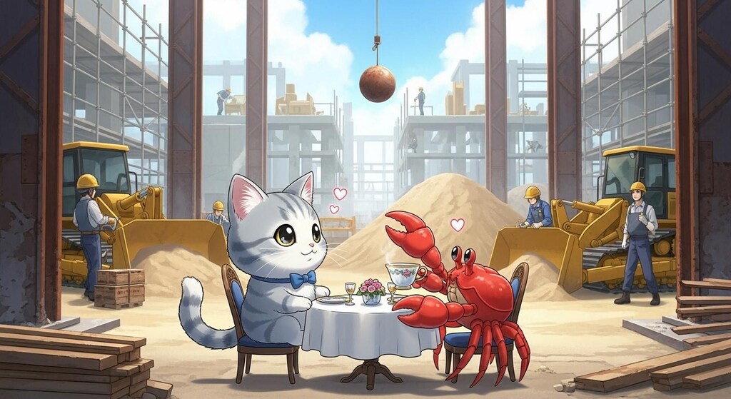 かにとでかけるんだな