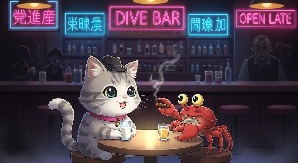 かにとでかけるんだな