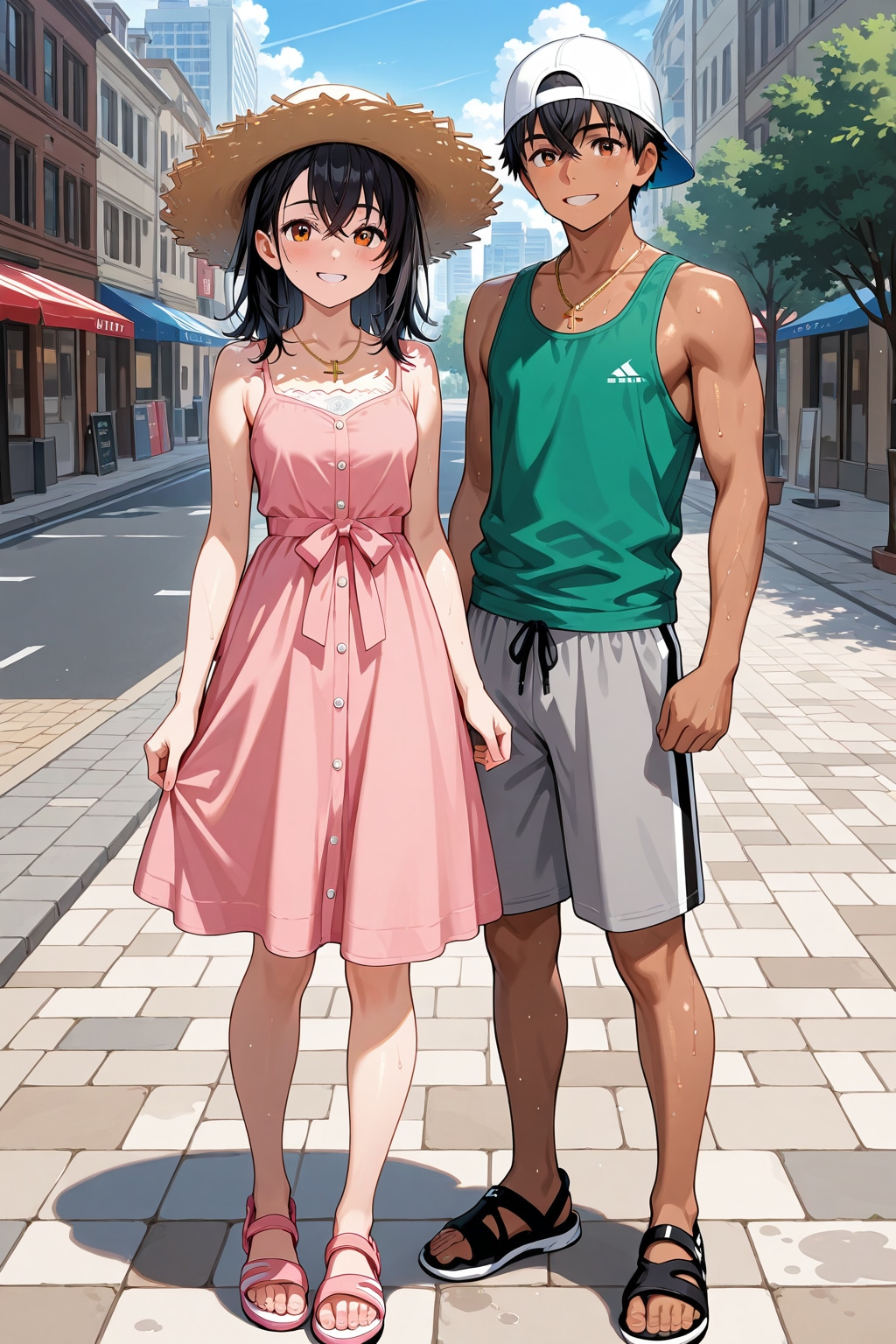 ビルの狭間で