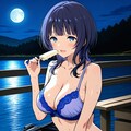 果林さんと夜の湖畔で 3枚目