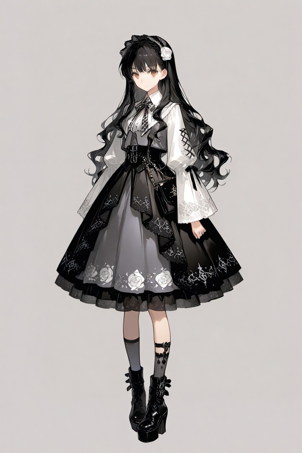 ゴシック風ファッション　－背景なしのシンプル Ver. ー