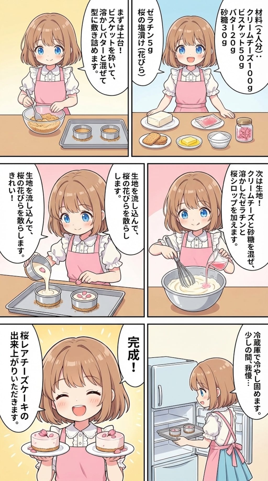 桜レアチーズケーキ