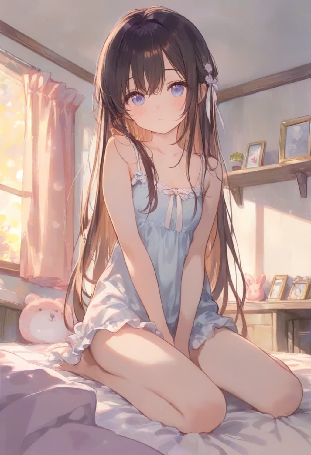 少女の部屋(水彩タッチ)(109)
