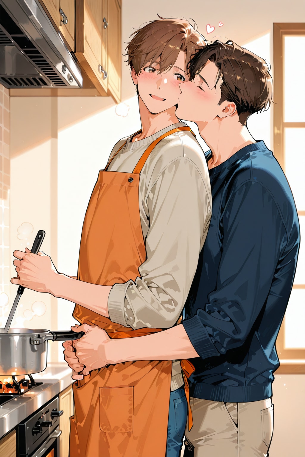 料理中にイチャイチャ