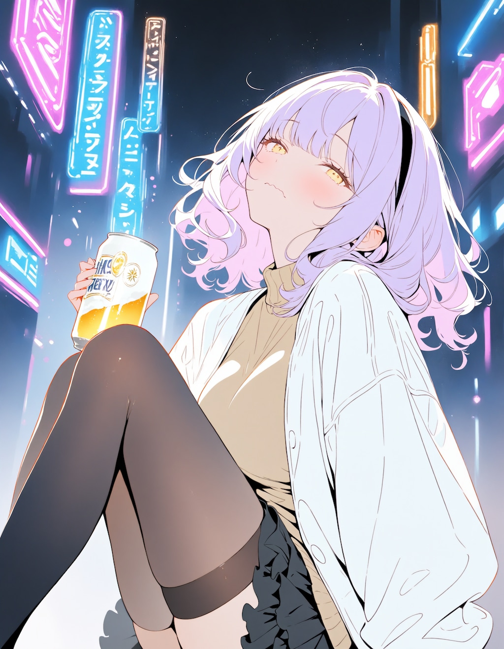 地べたビール姉さんXL
