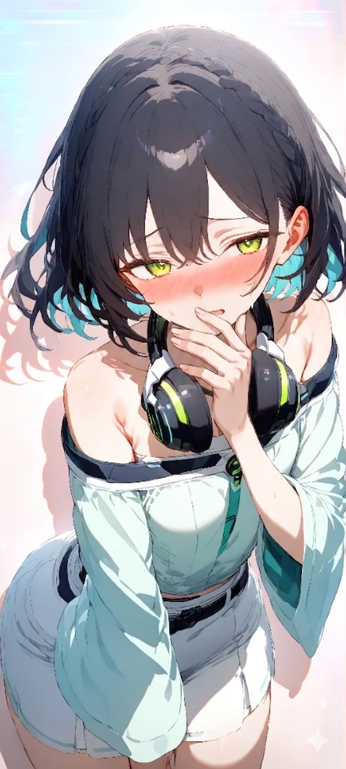 えっ...えっと...先輩...顔近いです！...///(スマホサイズ) | の人気AIイラスト・グラビア