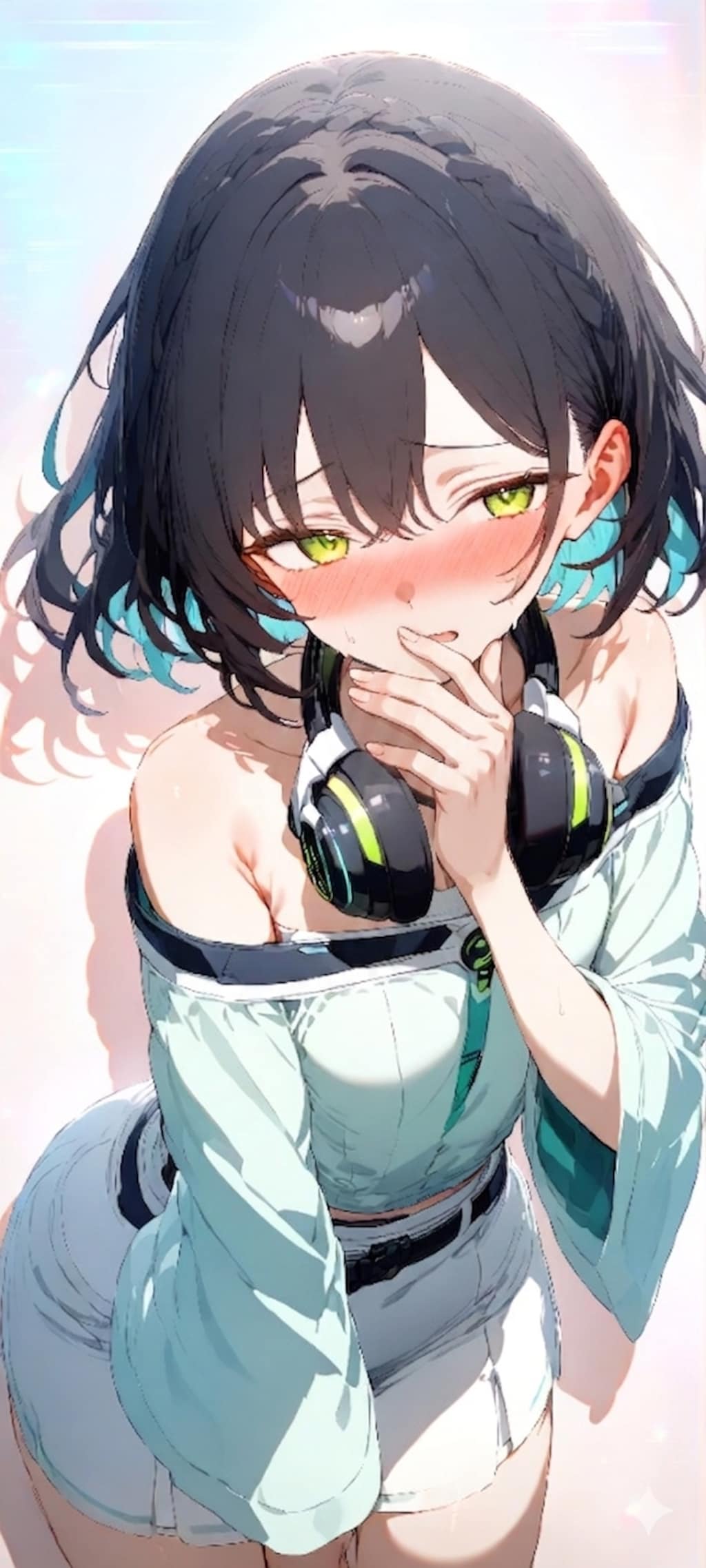 えっ...えっと...先輩...顔近いです！...///(スマホサイズ)