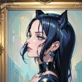 肖像画25　キャットウーマン風 2枚目