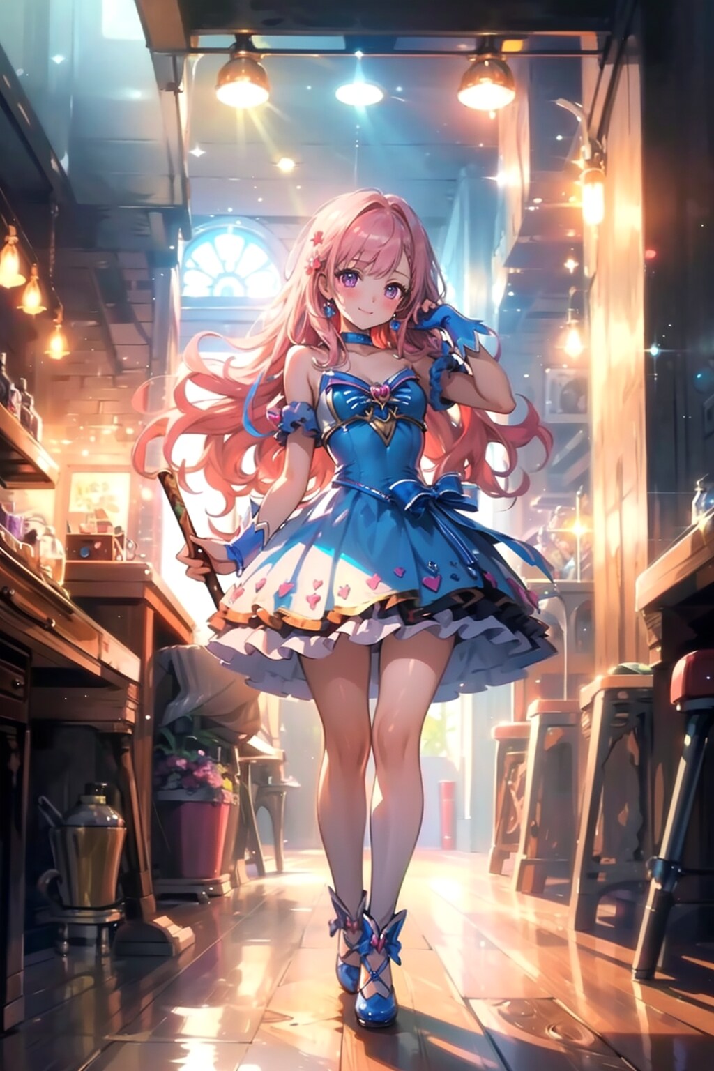 お気に入りの喫茶店に来た魔法少女 | の人気AIイラスト・グラビア