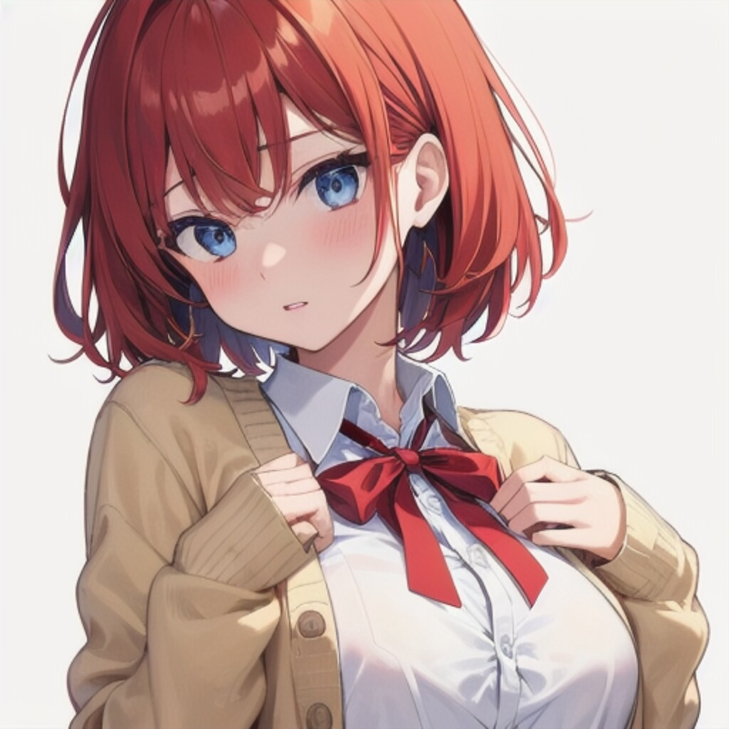 金髪から赤い髪にしたらお乳が小さくなったので・・・